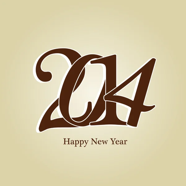 Feliz año nuevo 2014 diseño de la tarjeta de felicitación . — Vector de stock