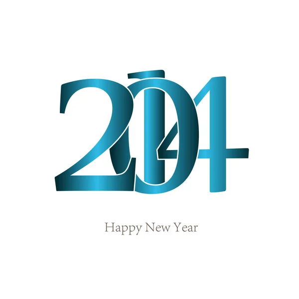 Happy new year 2014 greeting card design. — Stock Vector