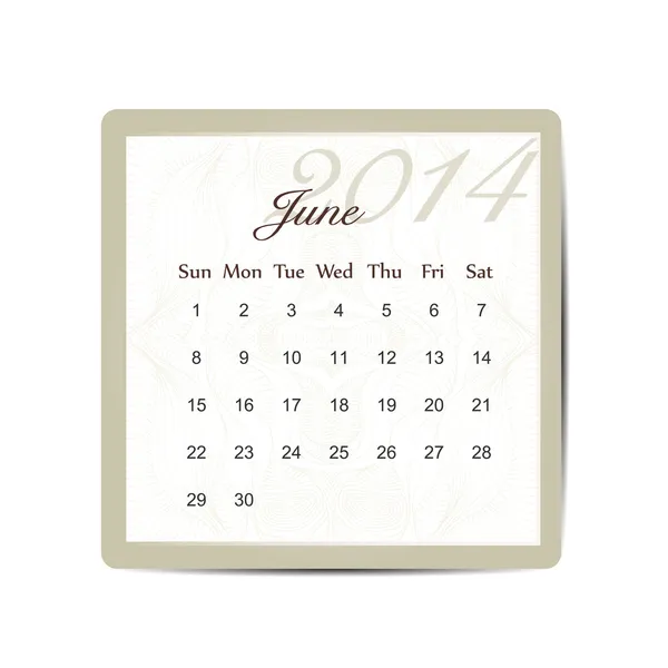Kalendarz harmonogramu miesięcznego 2014 — Wektor stockowy
