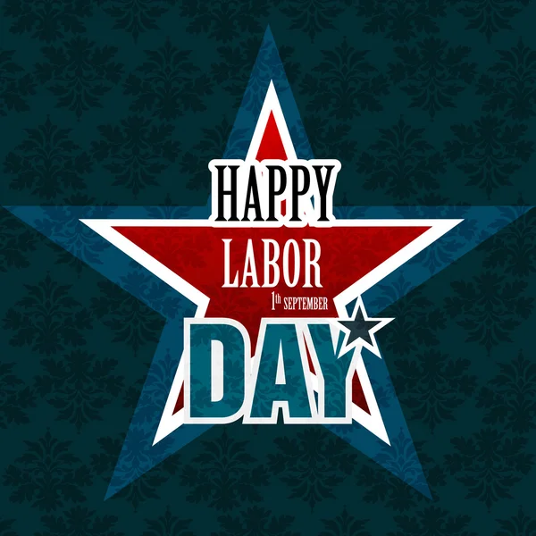 Boldog Labor day amerikai — Stock Vector