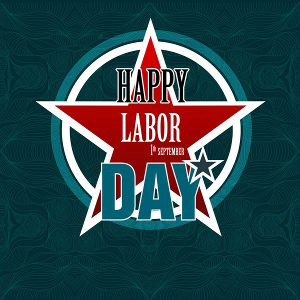 Happy Labor Day american — Stock Vector