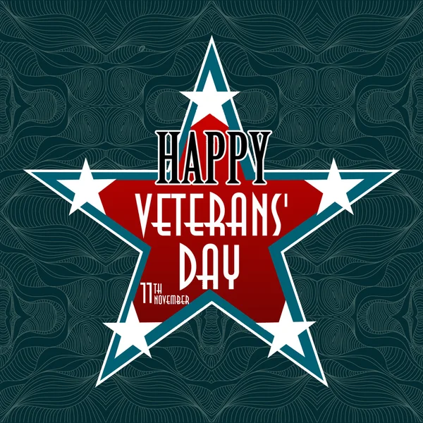 Happy veterans day Amerikaanse — Stockvector