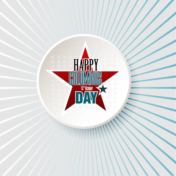 Happy Columbus Day american — Stock Vector