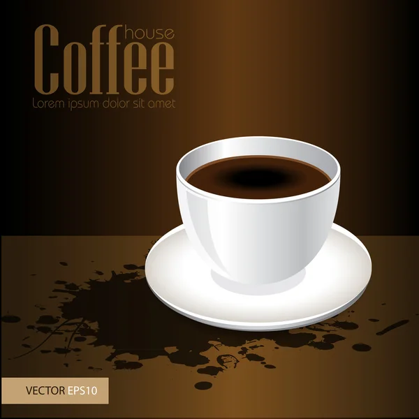 Café casa fondo — Vector de stock