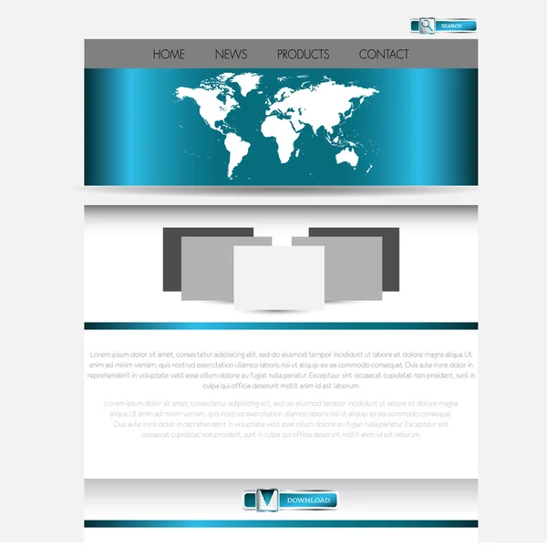 Website Template — Stock Vector