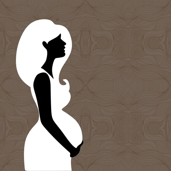 Mujer embarazada. — Vector de stock