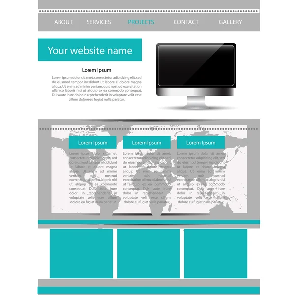 Web Sitesi Şablonu — Stok Vektör