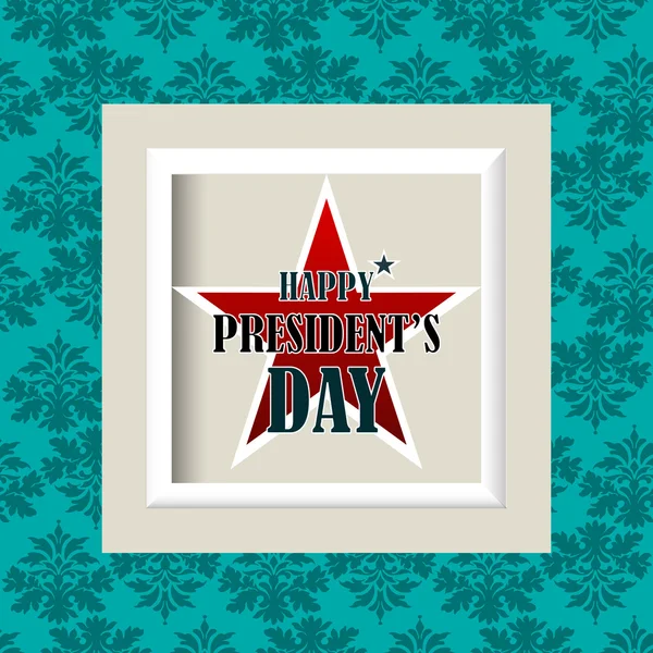 Feliz Día de los Presidentes Antecedentes americanos — Vector de stock