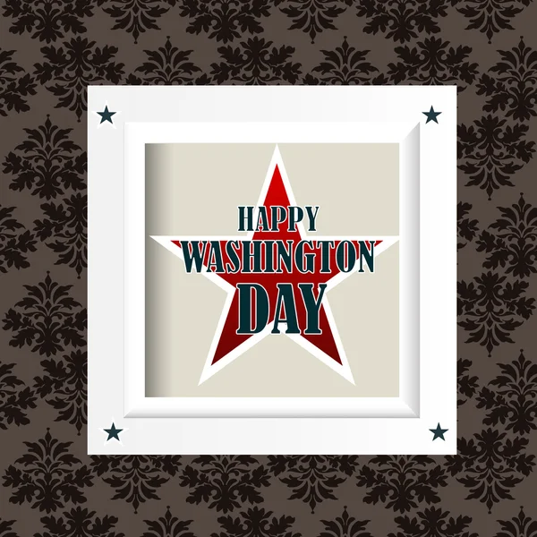 Felice Washington Day sfondo americano — Vettoriale Stock