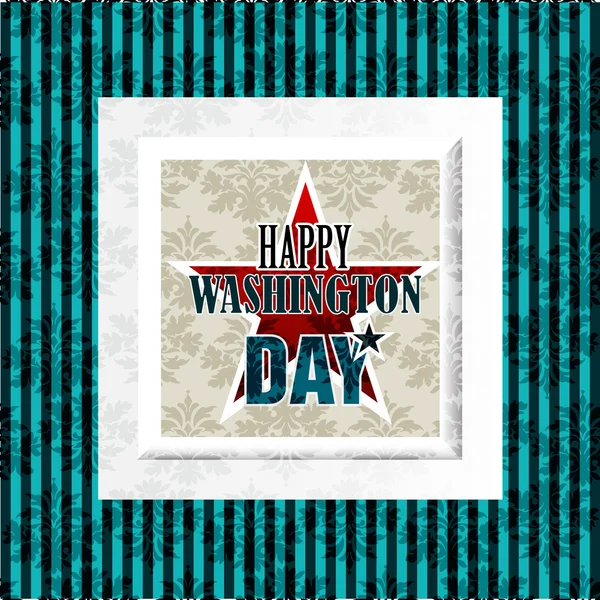 Feliz Día de Washington Fondo americano — Vector de stock