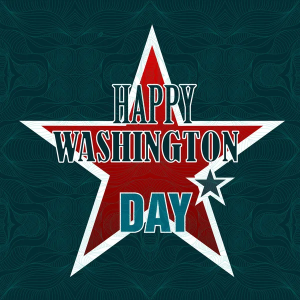 Feliz Dia de Washington fundo americano — Vetor de Stock