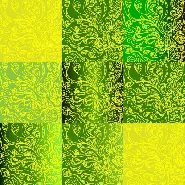 Textura sin costura floral adornada, patrón sin fin con flores . — Vector de stock