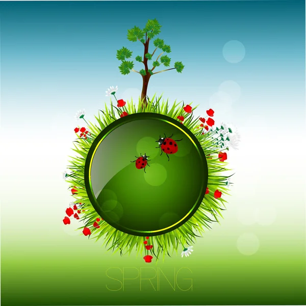 Prachtige lente achtergrond afbeelding. — Stockvector