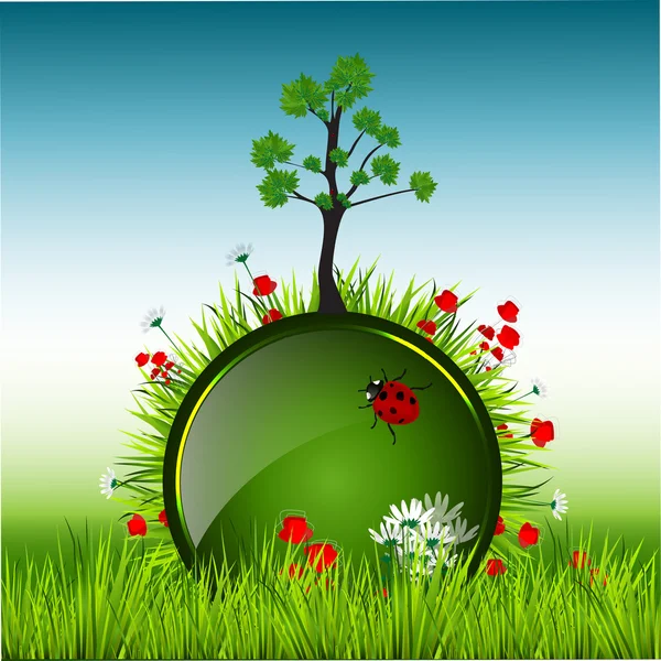 Beautiful spring background, illustration. — Stock Vector