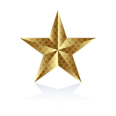 Beyaz arka plan üzerinde star