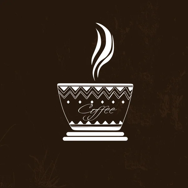 Icono de taza de café, estilo retro — Vector de stock