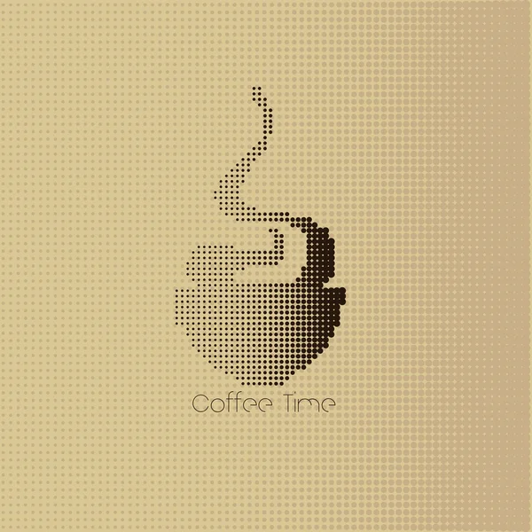 Tasse Kaffee mit altem Design — Stockvektor