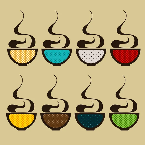 Tasse de café au design ancien — Image vectorielle