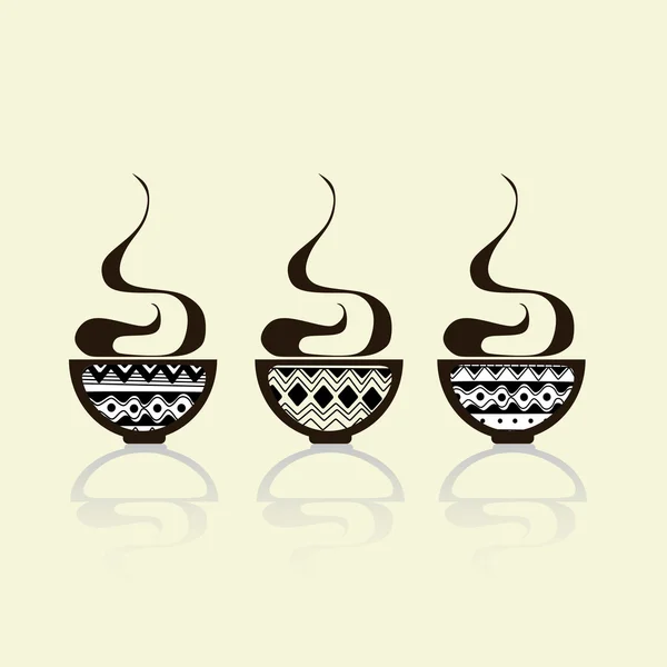 杯咖啡与旧的设计 — 图库矢量图片