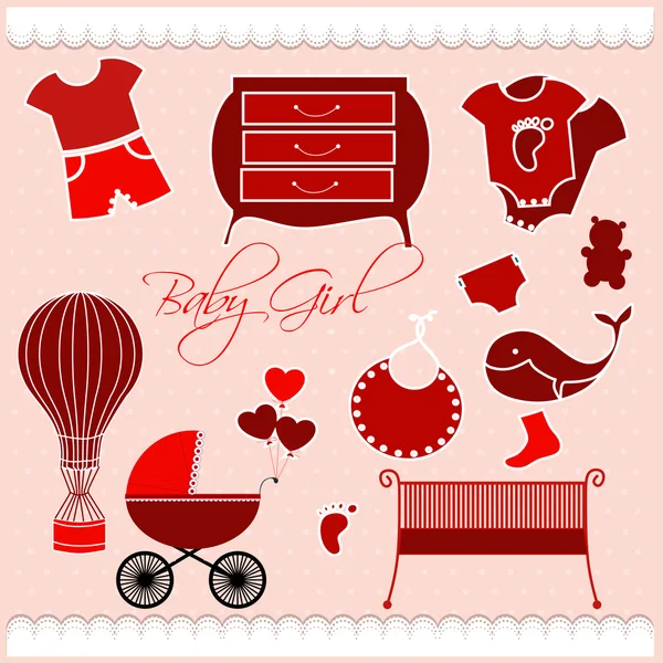 Bebek öğeleri ile tebrik