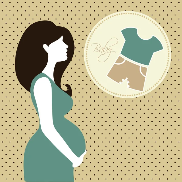 Pregnant woman — Stock Vector