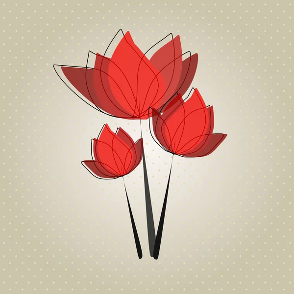 Decorative vintage, spring floral background — Stock Vector