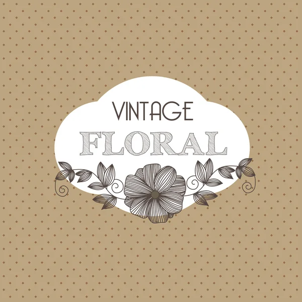 Decorative vintage, spring floral background — Stock Vector