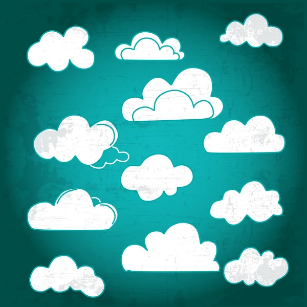 Vector illustration of clouds collection — Stock Vector