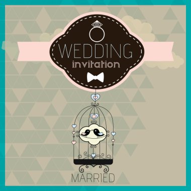 Vintage Düğün Davetiyesi 