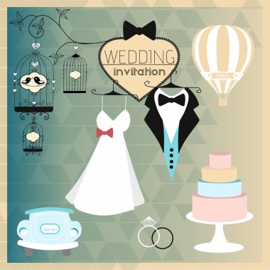 Vintage Düğün Davetiyesi 