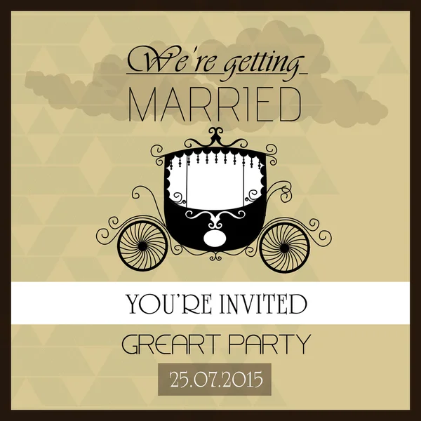 Invitation de mariage Vintage — Image vectorielle