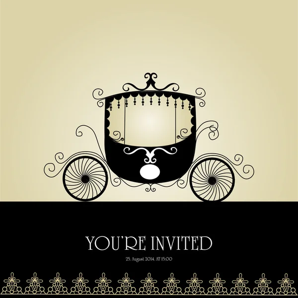 Invitación de boda vintage — Archivo Imágenes Vectoriales