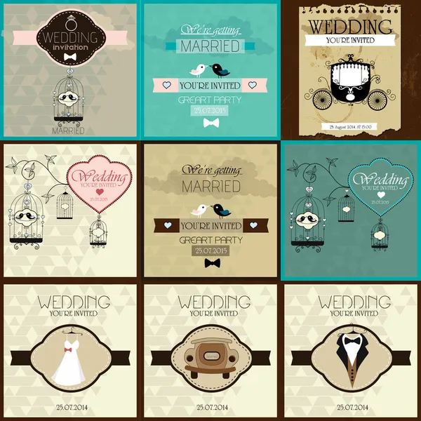 düğün davetiyesi kümesi