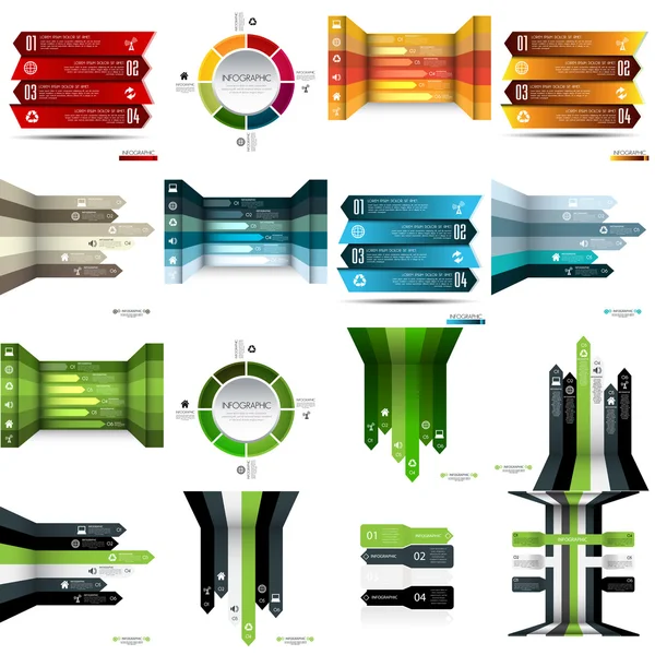 Set di modelli di design moderno, sfondo astratto — Vettoriale Stock