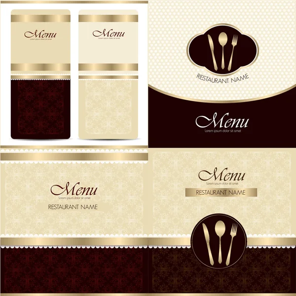 Conjunto de Menu para restaurante — Vetor de Stock