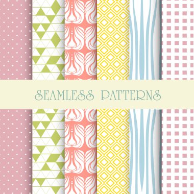 Dikişsiz soyut retro desen.