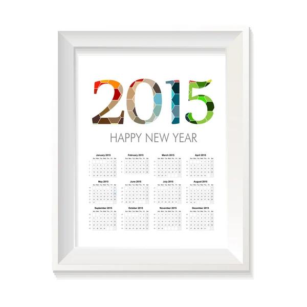 Happy new year 2015 greeting card design. — Stock Vector