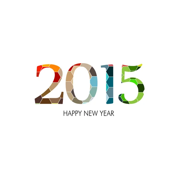 Ευτυχισμένο το νέο έτος 2015 σχεδιασμού ευχετήρια κάρτα. — Διανυσματικό Αρχείο