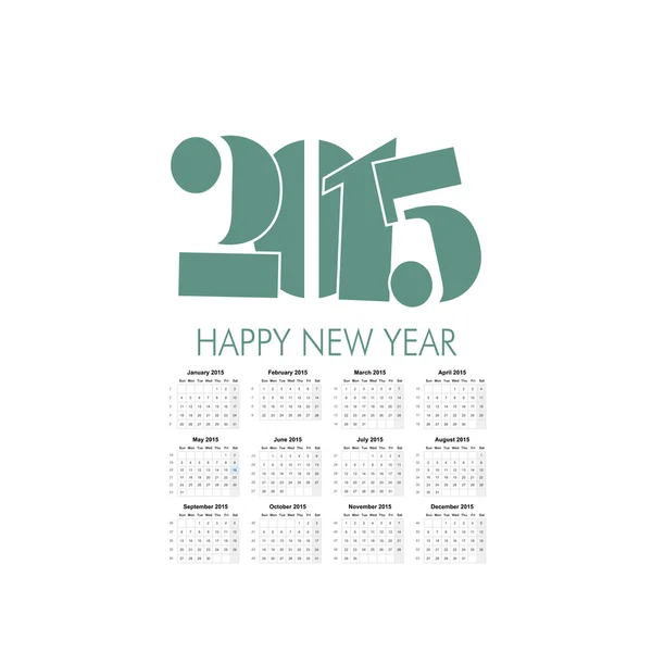 Happy new year 2015 greeting card design. — Stock Vector