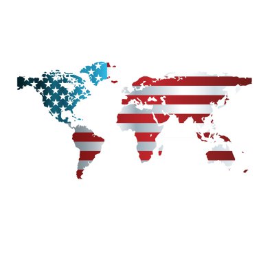 Dünya haritası illüstrasyonu