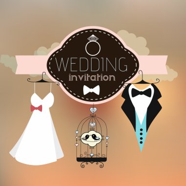 Vintage Düğün Davetiyesi