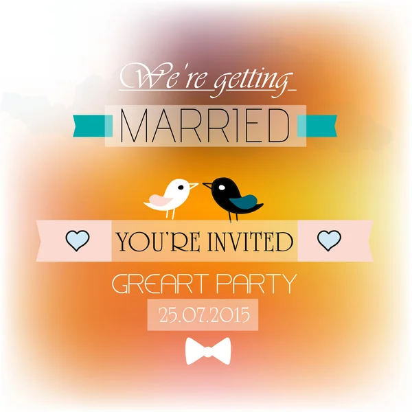 Invitation de mariage Vintage — Image vectorielle