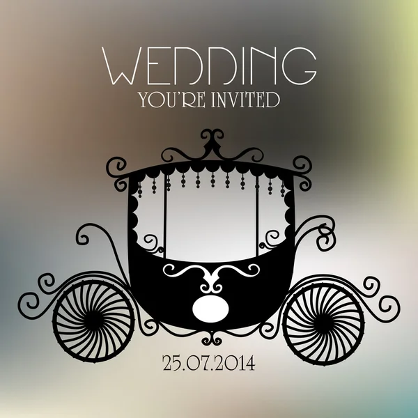 Invitación de boda vintage — Vector de stock