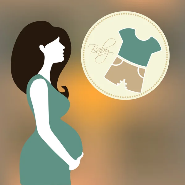Mujer embarazada. — Vector de stock