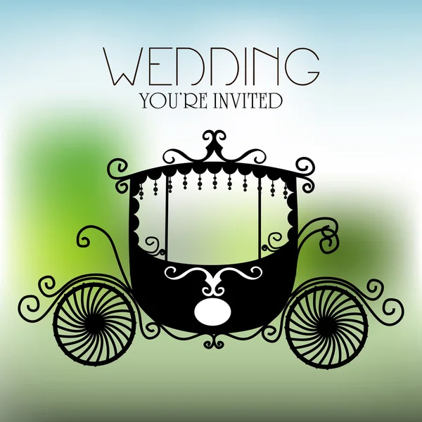 Invitación de boda vintage — Vector de stock