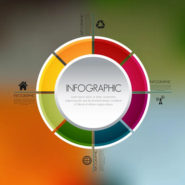 Moderne Designvorlage kann für Infografiken verwendet werden — Stockvektor