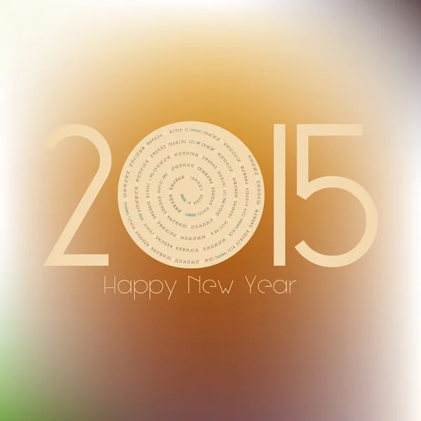 Frohes neues Jahr 2015 Kalender, Grußkarten-Design. — Stockvektor