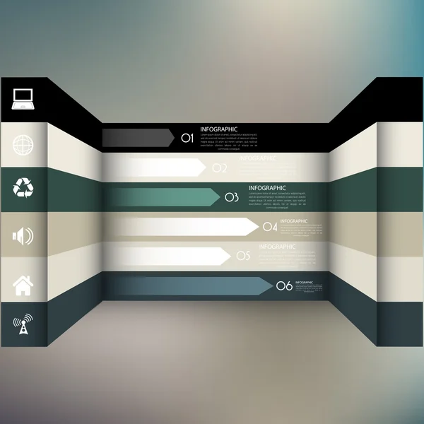 Plantilla de diseño moderno se puede utilizar para infografías — Archivo Imágenes Vectoriales