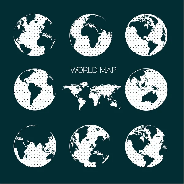 World Map Illustration — Stock Vector