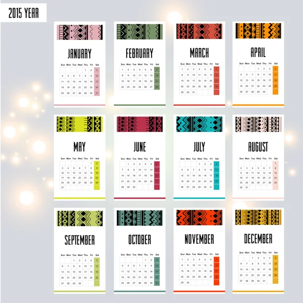  2015 Avrupa yılı takvimi